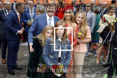 Groningen 27 april 2018
Koningsdag in Groningen met Koning Willem Alexander Koningin Maxima Prinses Amalia Prinses Alexia en Prinses Ariane
