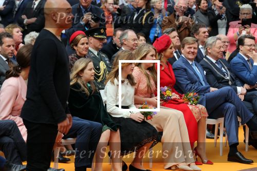 Groningen 27 april 2018
Koningsdag in Groningen met Koning Willem Alexander Koningin Maxima Prinses Amalia Prinses Alexia en Prinses Ariane