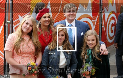 Groningen 27 april 2018
Koningsdag in Groningen met Koning Willem Alexander Koningin Maxima Prinses Amalia Prinses Alexia en Prinses Ariane