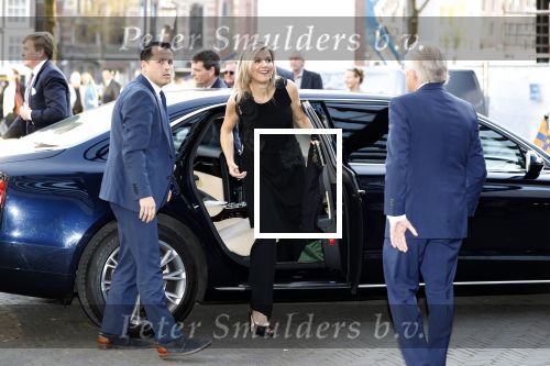Amsterdam 18 april 2018
 Koning Willem-Alexander en koningin Maxima wonen de premiere bij van Gurre-Lieder in de Nationale Opera & Ballet in de stopera.