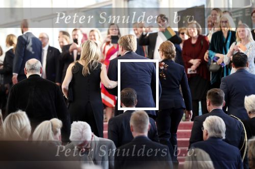Amsterdam 18 april 2018
 Koning Willem-Alexander en koningin Maxima wonen de premiere bij van Gurre-Lieder in de Nationale Opera & Ballet in de stopera.