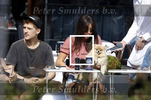 Amsterdam 19 april 2018
Lil Kleine met zijn vriendin jamie Vaes op terras bij George