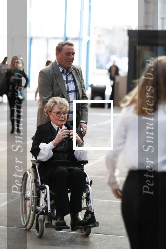 Amsterdam 16 april 2018
Marianne v Wijnkoop in rolstoel bij premiere The Purple color in NDSM loods