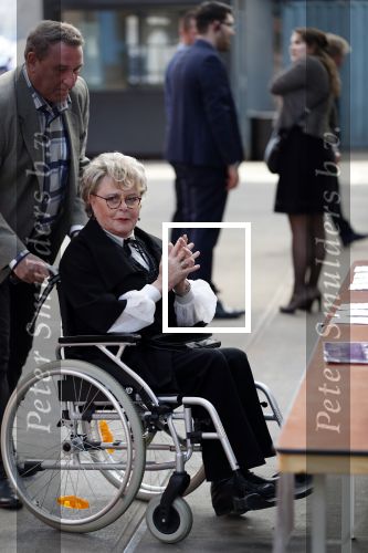 Amsterdam 16 april 2018
Marianne v Wijnkoop in rolstoel bij premiere The Purple color in NDSM loods