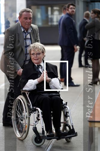 Amsterdam 16 april 2018
Marianne v Wijnkoop in rolstoel bij premiere The Purple color in NDSM loods