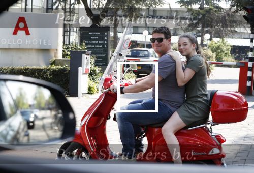 Amsterdam 22 april 2018
Martijn Krabbe met zijn dochter Michelle op de vespa scooter.