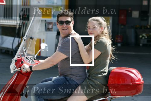 Amsterdam 22 april 2018
Martijn Krabbe met zijn dochter Michelle op de vespa scooter.
