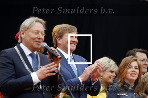 Groningen 27 april 2018
Koningsdag in Groningen met Koning Willem Alexander Koningin Maxima prinses Amalia Arian Alexia . 
Burgmeester van Groningen Peter den Oudsten