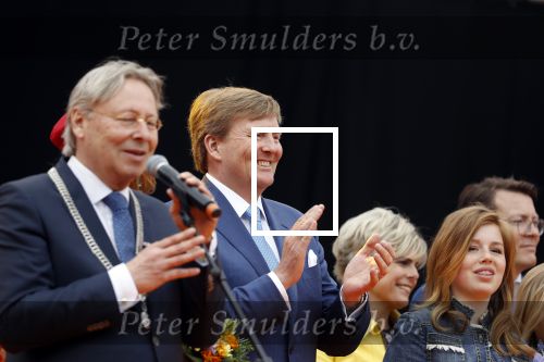 Groningen 27 april 2018
Koningsdag in Groningen met Koning Willem Alexander Koningin Maxima prinses Amalia Arian Alexia . 
Burgmeester van Groningen Peter den Oudsten