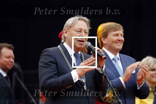 Groningen 27 april 2018
Koningsdag in Groningen met Koning Willem Alexander Koningin Maxima prinses Amalia Arian Alexia . 
Burgmeester van Groningen Peter den Oudsten