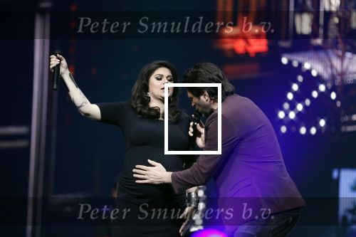 Amsterdam 14 april 2018
Xander de Buisonje en Roxeanne Hazes ( zwanger) tijdens Holland zingt Hazes in het zigoo Dome