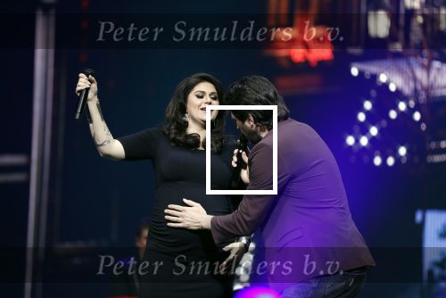 Amsterdam 14 april 2018
Xander de Buisonje en Roxeanne Hazes ( zwanger) tijdens Holland zingt Hazes in het zigoo Dome