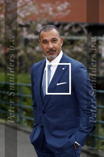 Amsterdam 11 april 2018
Ruud Gullit in zijn pak van the society shop.