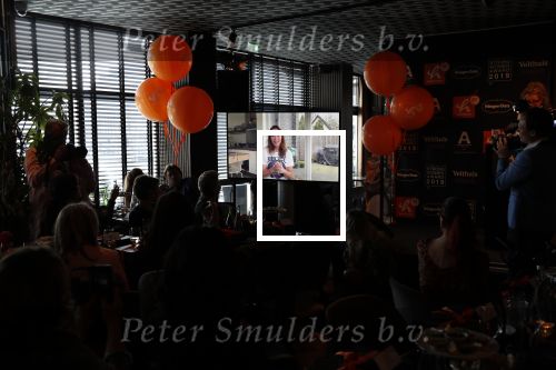 Amsterdam 8 april 2019
Strong women award in het Apollo Hotel. Bibian Mentel op scherm