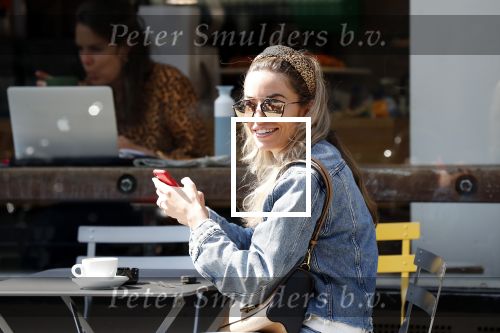Amsterdam 16 april 2019
Christie Bokma op terras in Amsterdam zuid
