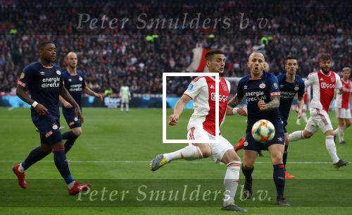 Amsterdam, 31 Maart 2019 AJAX-PSV, eindstand 3-1
Dusan Tadic en Angelino