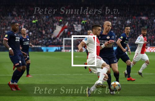 Amsterdam, 31 Maart 2019 AJAX-PSV, eindstand 3-1
Dusan Tadic en Angelino