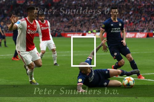 Amsterdam, 31 Maart 2019 AJAX-PSV, eindstand 3-1
Dusan Tadic en Angelino