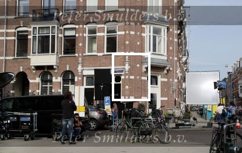 Amsterdam 16 april 2019
Opnames fa,ilie Kruys met oa Linda de Mol en Rop Verheijen in Amsterdam zuid