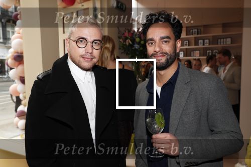 Amsterdam 12 april 2019
Opening winkel van Chantal Janzen &C op de van Woustraat. Freek Bartels met Jamai