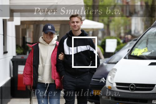 Amsterdam 7 mei 2019
Frenkie de Jong met zijn vriendin Mikky in Amsterdam zuid.