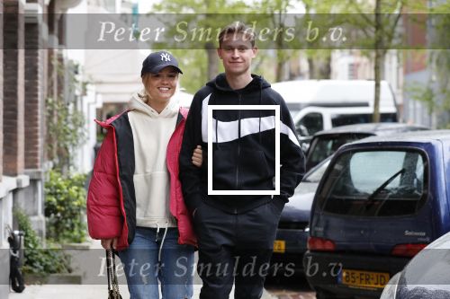 Amsterdam 7 mei 2019
Frenkie de Jong met zijn vriendin Mikky in Amsterdam zuid.
