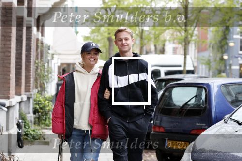 Amsterdam 7 mei 2019
Frenkie de Jong met zijn vriendin Mikky in Amsterdam zuid.