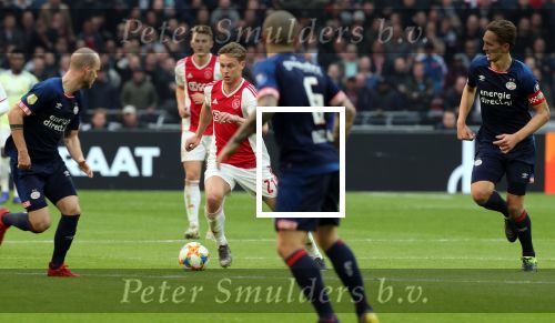 Amsterdam, 31 Maart 2019 AJAX-PSV, eindstand 3-1
Frenkie de Jong
