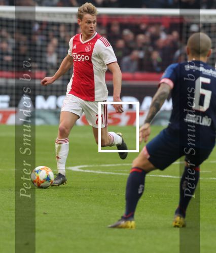 Amsterdam, 31 Maart 2019 AJAX-PSV, eindstand 3-1
Frenkie de Jong