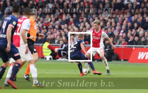 Amsterdam, 31 Maart 2019 AJAX-PSV, eindstand 3-1
Frenkie de Jong
