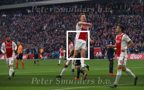 Amsterdam, 31 Maart 2019 AJAX-PSV, eindstand 3-1
Frenkie de Jong