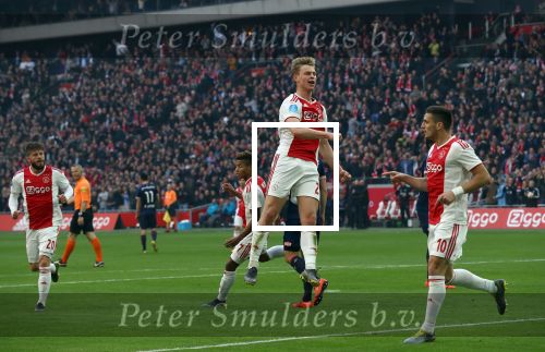 Amsterdam, 31 Maart 2019 AJAX-PSV, eindstand 3-1
Frenkie de Jong