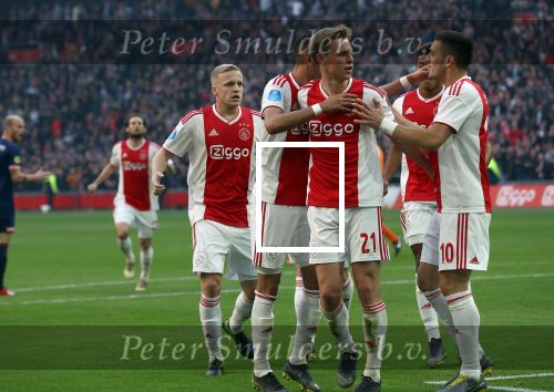 Amsterdam, 31 Maart 2019 AJAX-PSV, eindstand 3-1
Frenkie de Jong