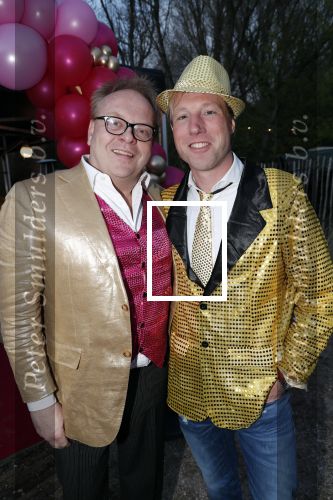 Bloemendaal 13 april 2019
Afscheidsfeest voor Hans Klok die naar Las Vegas gaat verhuizen. Frits Huffnagel met een kennis