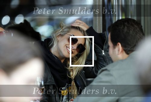 Amsterdam 11 mei 2019
Gaby Blaaser op terras bij v Dam .