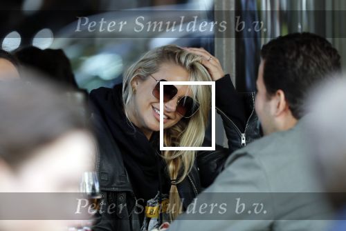 Amsterdam 11 mei 2019
Gaby Blaaser op terras bij v Dam .