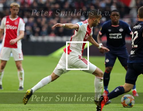 Amsterdam, 31 Maart 2019 AJAX-PSV, eindstand 3-1