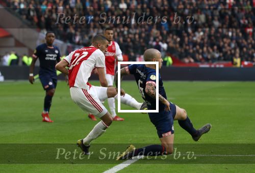 Amsterdam, 31 Maart 2019 AJAX-PSV, eindstand 3-1