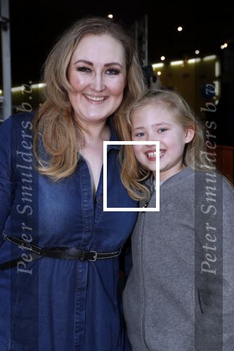 Amsterdam 7 april 2019
Premiere wonderpark in pathe arena. Hannelore Zwitserlood met dochter