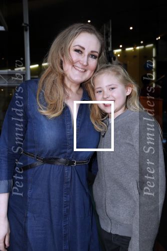 Amsterdam 7 april 2019
Premiere wonderpark in pathe arena. Hannelore Zwitserlood met dochter