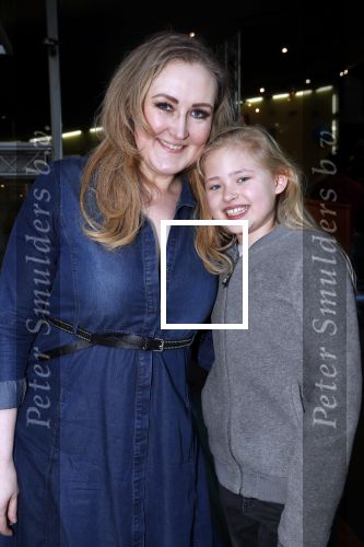 Amsterdam 7 april 2019
Premiere wonderpark in pathe arena. Hannelore Zwitserlood met dochter
