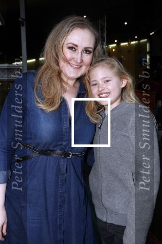 Amsterdam 7 april 2019
Premiere wonderpark in pathe arena. Hannelore Zwitserlood met dochter