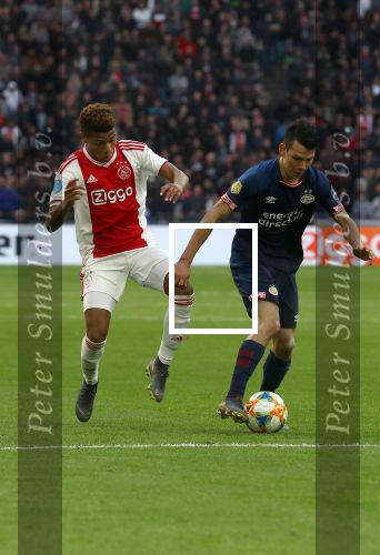 Amsterdam, 31 Maart 2019 AJAX-PSV, eindstand 3-1
Hirving Lozano en David Neres