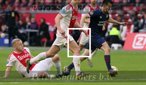 Amsterdam, 31 Maart 2019 AJAX-PSV, eindstand 3-1
Hirving Lozano en Donny v d Beek