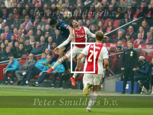 Amsterdam, 31 Maart 2019 AJAX-PSV, eindstand 3-1
Hirving Lozano en Noussair Mazraoui