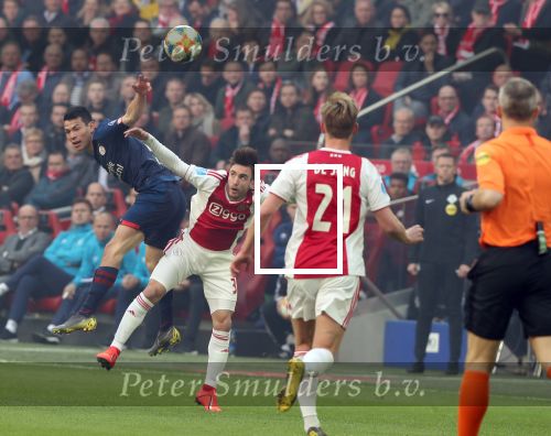 Amsterdam, 31 Maart 2019 AJAX-PSV, eindstand 3-1
Hirving Lozano en Noussair Mazraoui