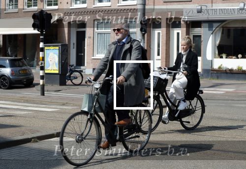 Amsterdam 15 april 2019
Jeroen  Krabbe op de fiets.