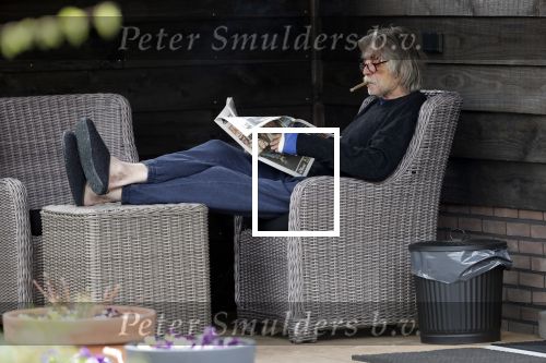 Grolloo 6 april 2019
Johan Derksen in de tuin van zijn huis na zijn ongeluk.
