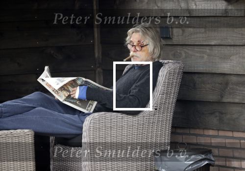 Grolloo 6 april 2019
Johan Derksen in de tuin van zijn huis na zijn ongeluk.