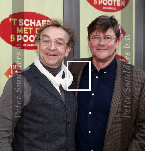 Amsterdam 14 april 2019
Premiere van t schaep met de 5 poten in het deLamar theater. Jon van Eerd en partner